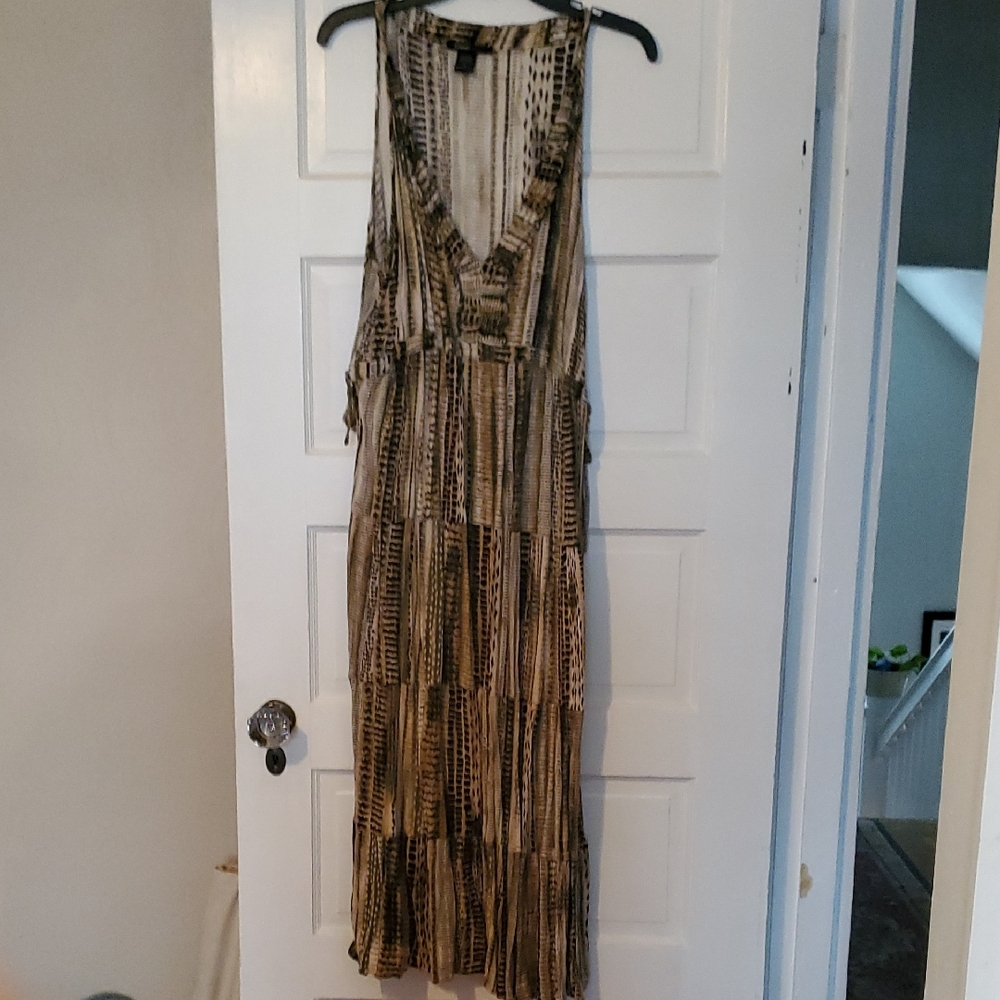 Robert Louis Black and Tan Maxi Dress